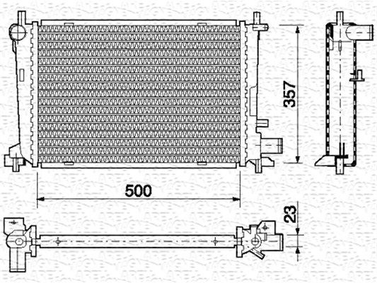 MAGNETI MARELLI Radiaator,mootorijahutus 350213711000